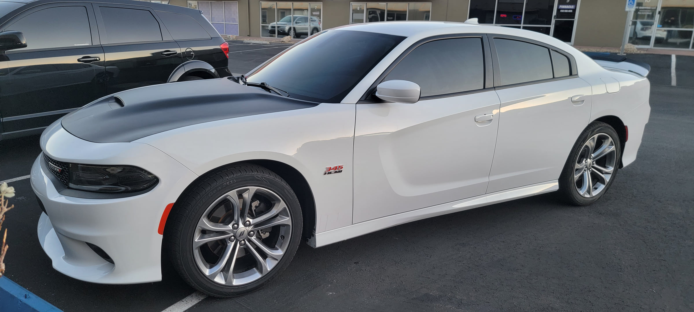 Automotive window tinting example: Dodge Charger Hemi
